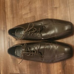 Men's Brown Leather Guess Dress Work Shoes 10.5